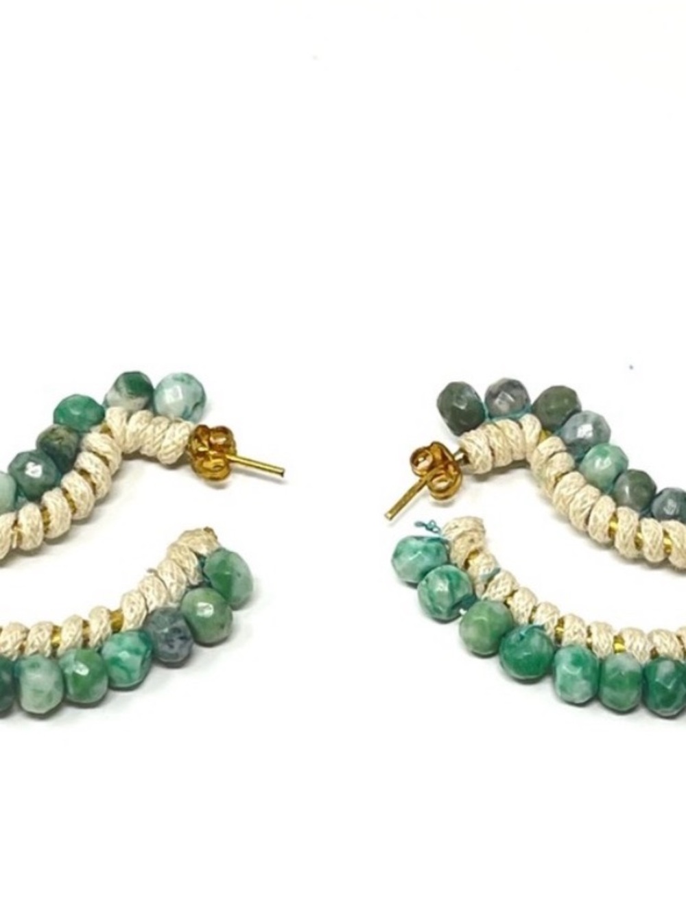 New Anthropologie Half Moon Beaded Earrings
